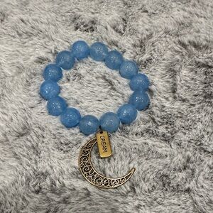 Francesca's Collections Dreamy Blue Bracelet with Moon Charm